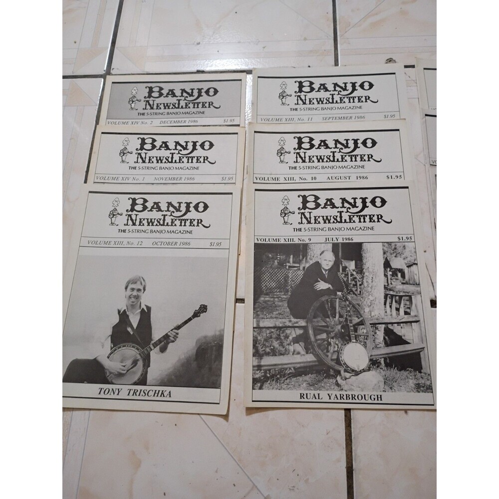 1986 Lot of 12 Full Set Banjo Newsletter 5-String Vintage Magazine - Picture 2 of 3